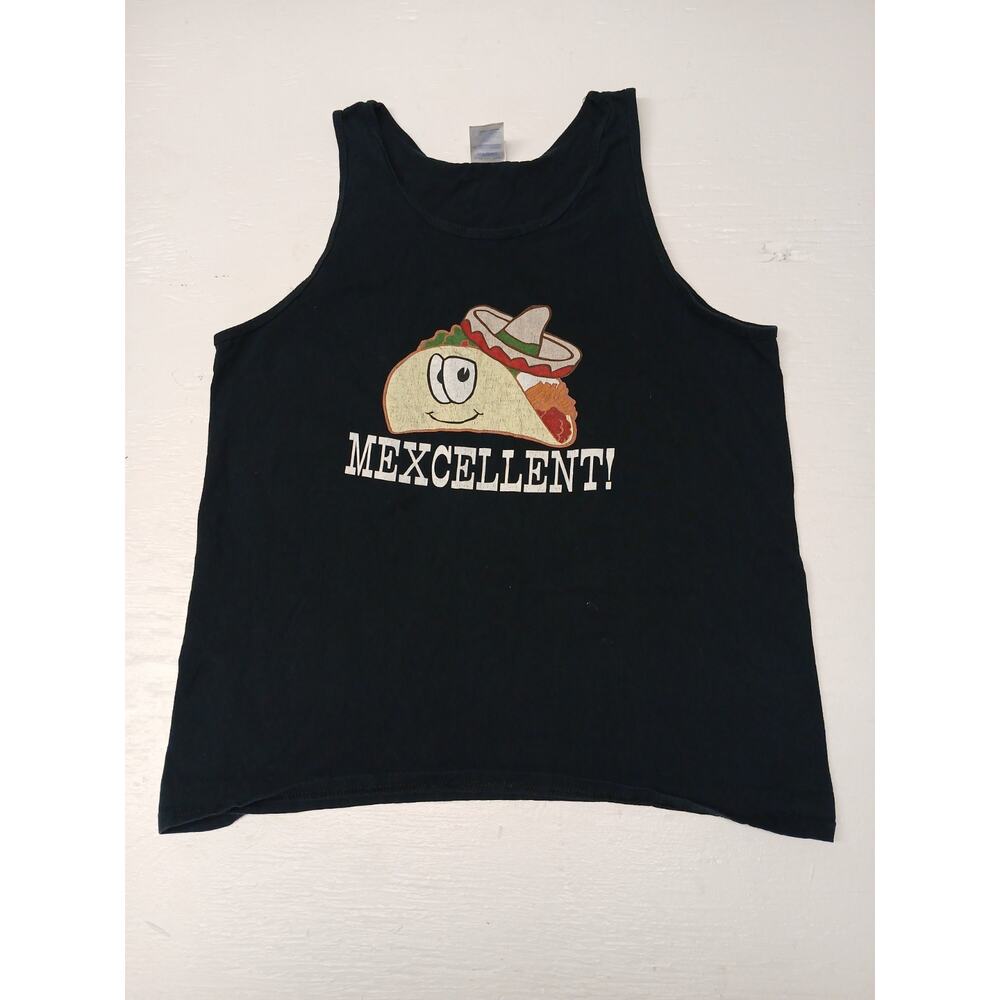 Funny Humor Print Tank Top Workout Fun Casual Comfort Fit Black Large Tank Top